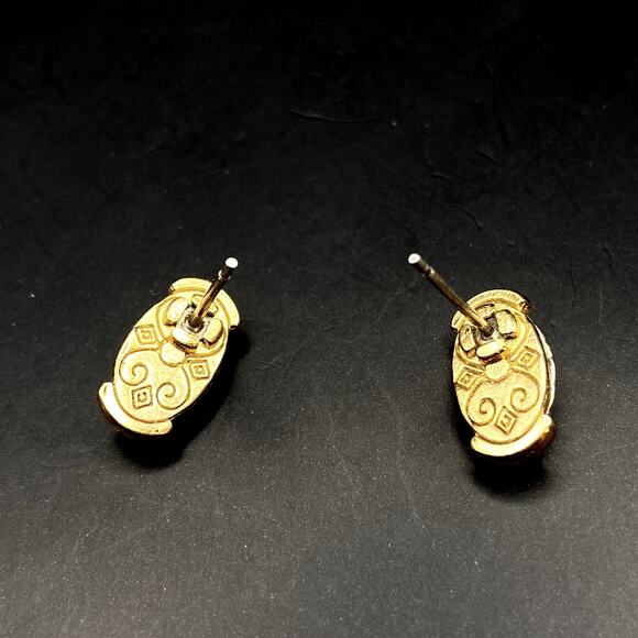 Retired GOLDEN GATE BRIGHTON Mini Post Earring Mixed Silver Gold Plated Studs - Picture 5 of 5